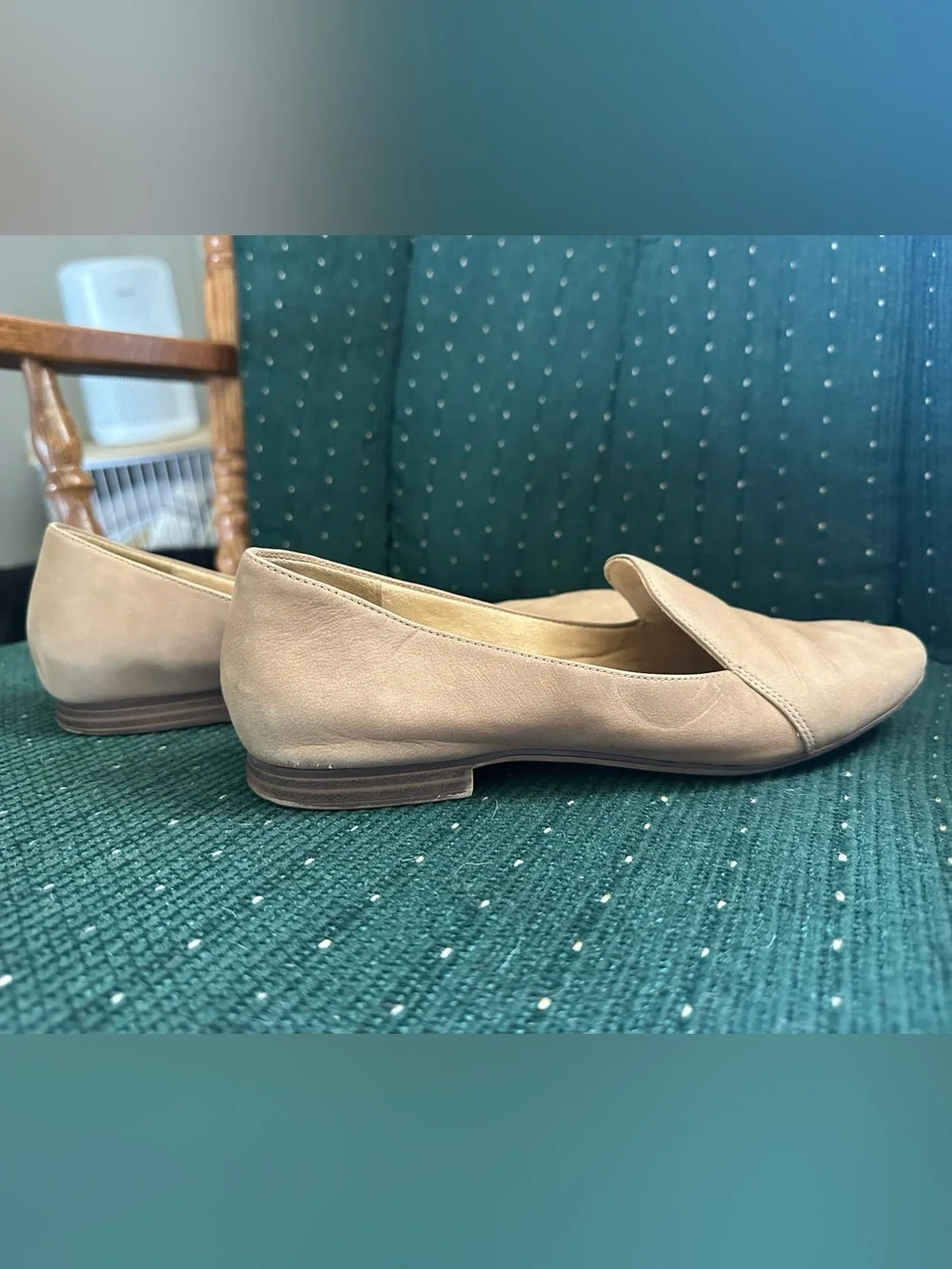 Naturalizer Taupe Suede Slip-On Loafers
